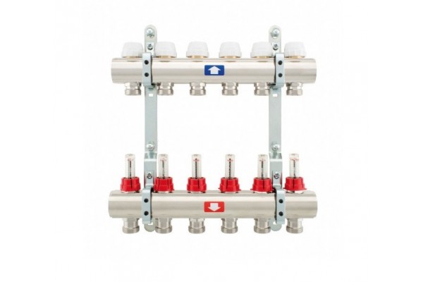 Коллектор с расходомерами на 6 выхода 3/4 ITAP