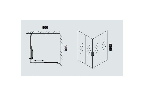 Душевая кабина SQUARE2 900*900мм