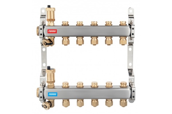 Коллектор с расходомерами FERRO SN-RO02S 1 на 12 выхода