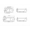 Прямоугольная Акриловая ванна CLASSIC SLIM 1700*750 мм