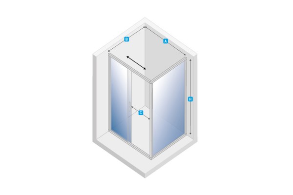 New Trendy Varia D-0059A/D-0044B 120x80x190 ( без поддона)