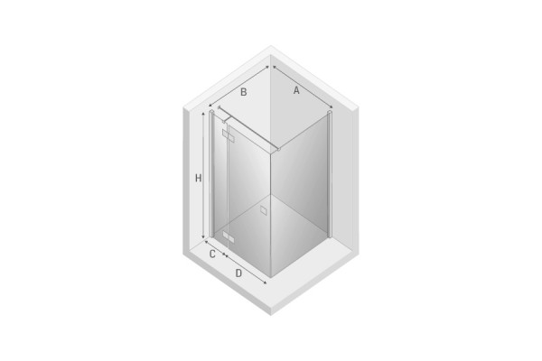 New Trendy Reflexa EXK-1237 / EXK-0007 90x100x200 1 / L ( без поддона)