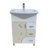 Комплект тумба с раковиной с 3 ящиками Stuff Beige 65 см