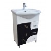 Комплект тумба с раковиной с 3 ящиками Stuff Black 75 см