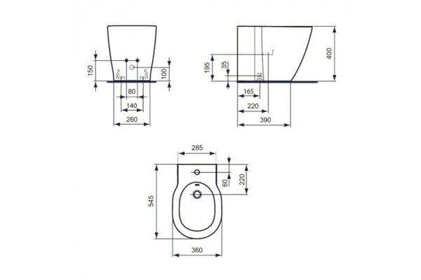 Биде для ванной комнаты Ideal Standard CONNECT E799501