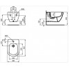 Биде подвесное  для ванной комнаты IDEAL STANDARD TESI, 36x53x30 cm