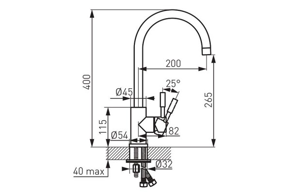 Смеситель FERRO PAESESE Inox BPE4