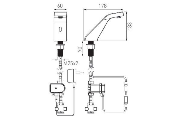 Смеситель FERRO Sensor SIROCCO BBB101S