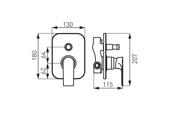 Смеситель FERRO SQUARE BAQ7P